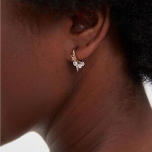 Elegant Silver diamond Drop Earrings